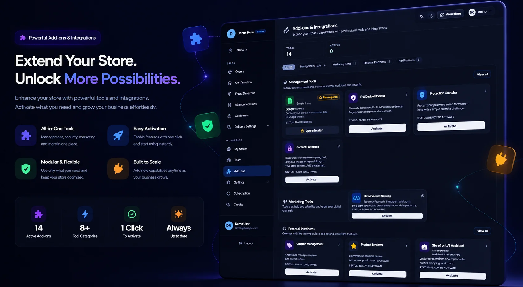 Add-ons and integrations marketplace preview